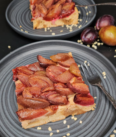 Mandelschnecken-Zwetschgen-Kuchen