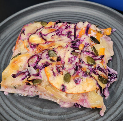 Kürbis-Blaukraut-Lasagne