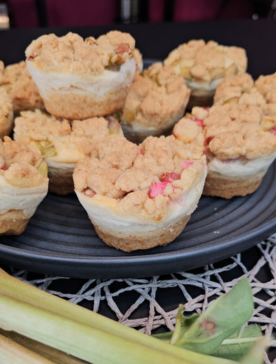 Rhabarber-Käsekuchen-Muffins