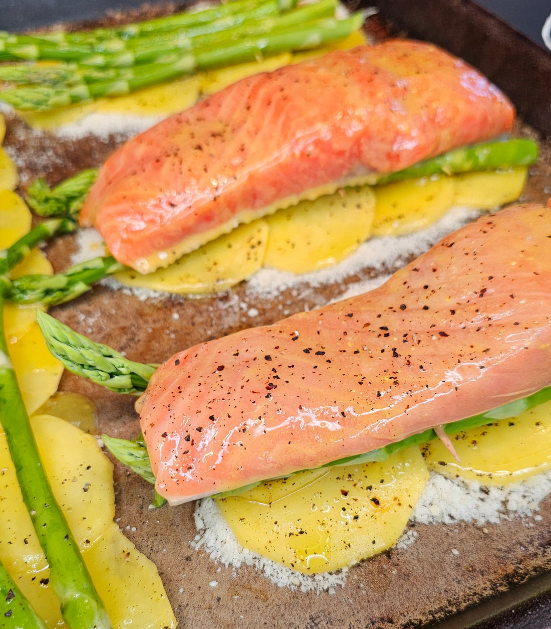 Lachs-Schlemmerblech