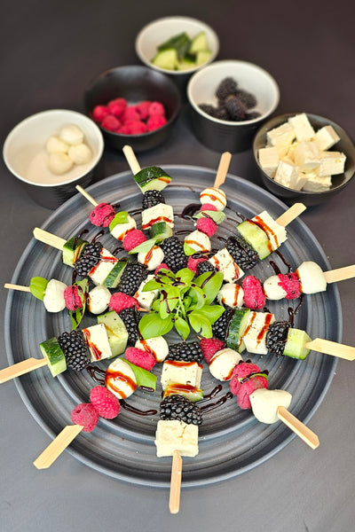 Beeren-Käse-Spiesse