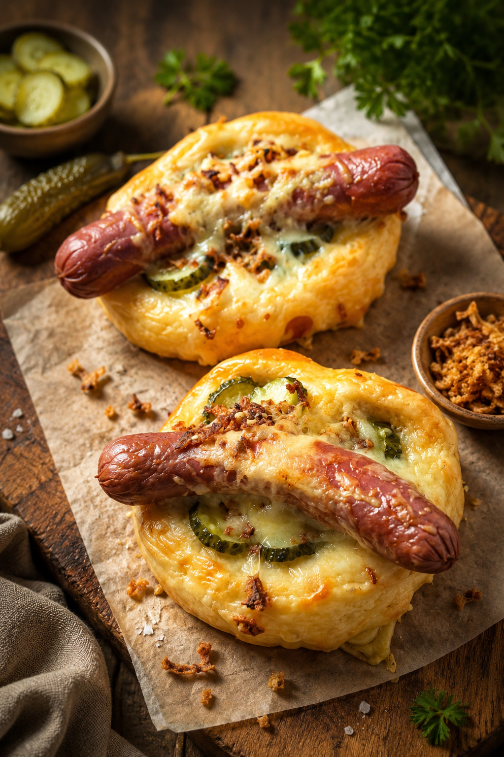 Hotdog-Brezeln aus dem Ofen