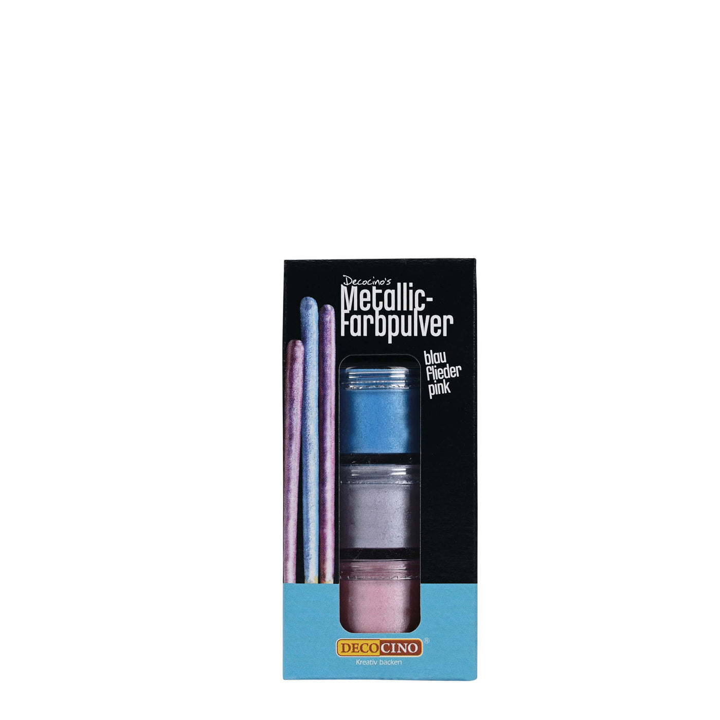 Metallic-Farbpulver 3-farbig blau/flieder/pink