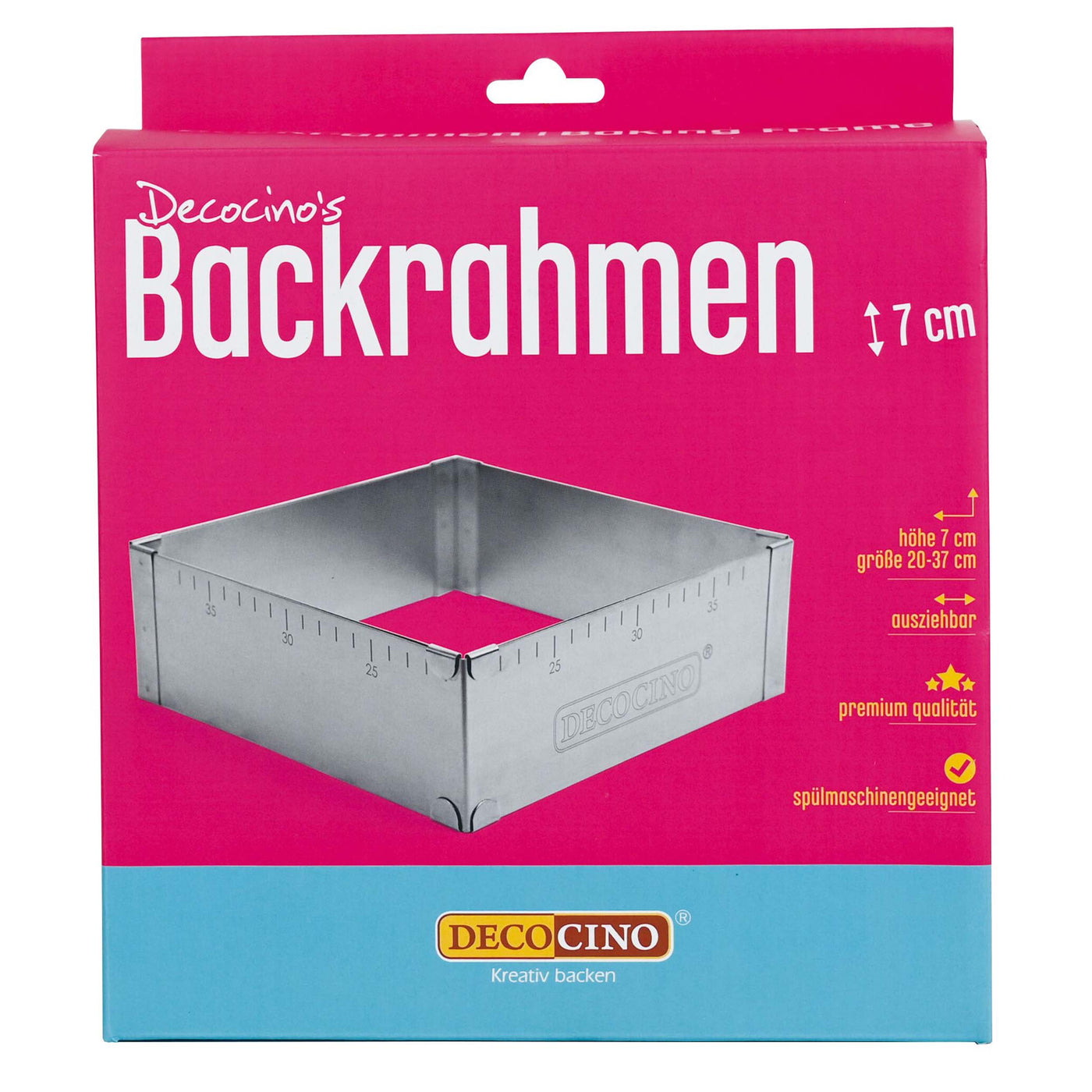 Backrahmen ausziehbar, 20-37cm Größe (7cm hoch)