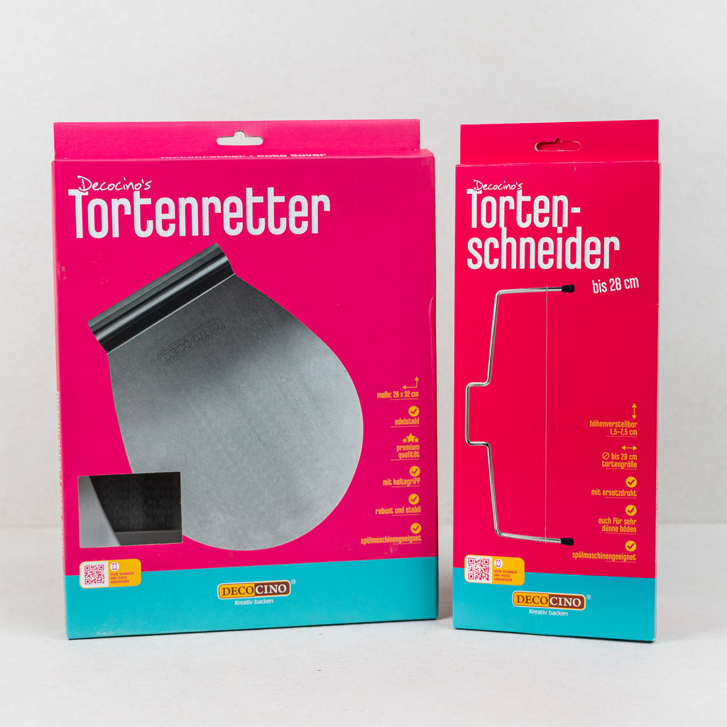 Angebotsset: Tortenretter (26x32cm) + Tortenschneider – Einfach Lecker