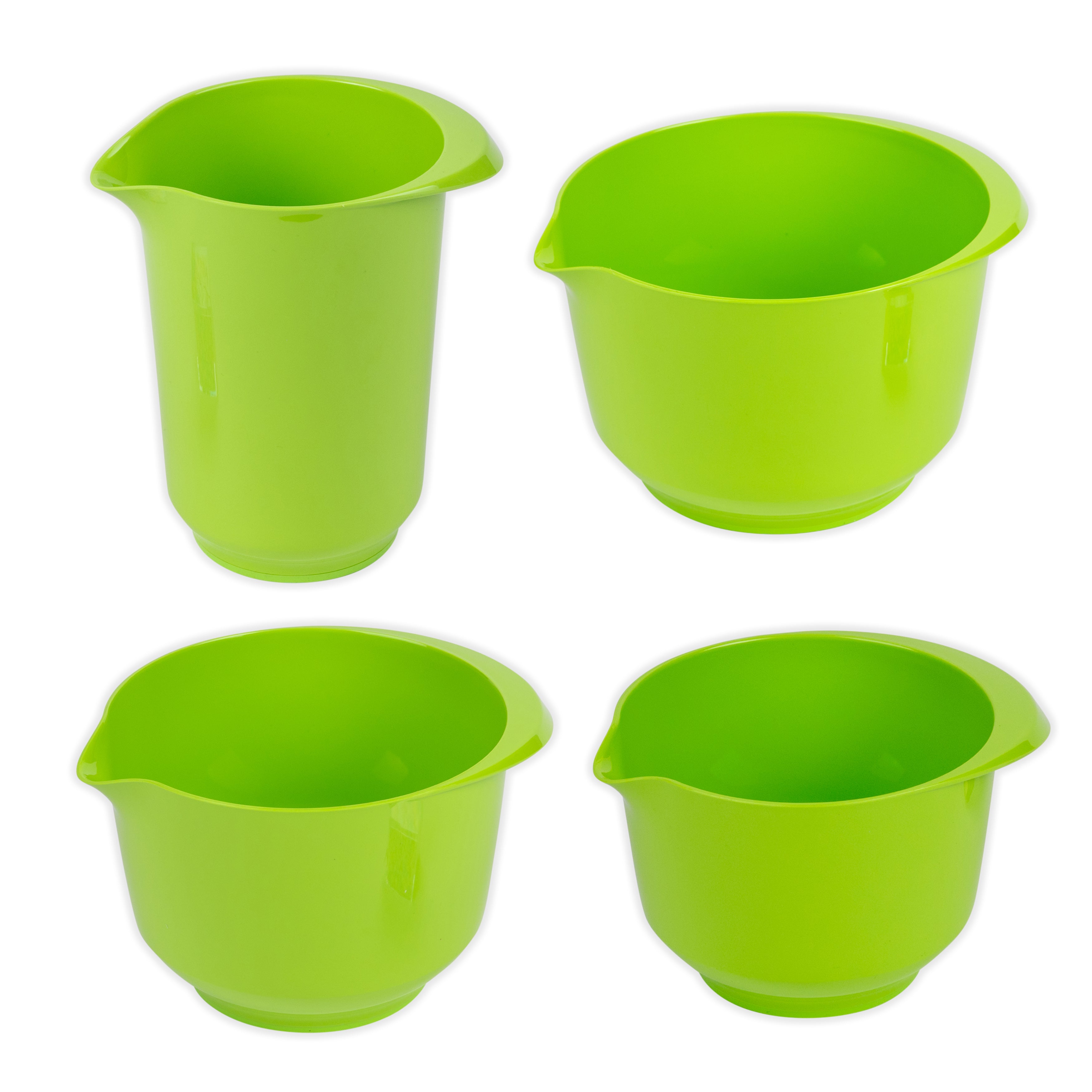 SET apple green: Rühr- und Servierbecher (1,0l + 1,5l + 2,0l + 4,0l)