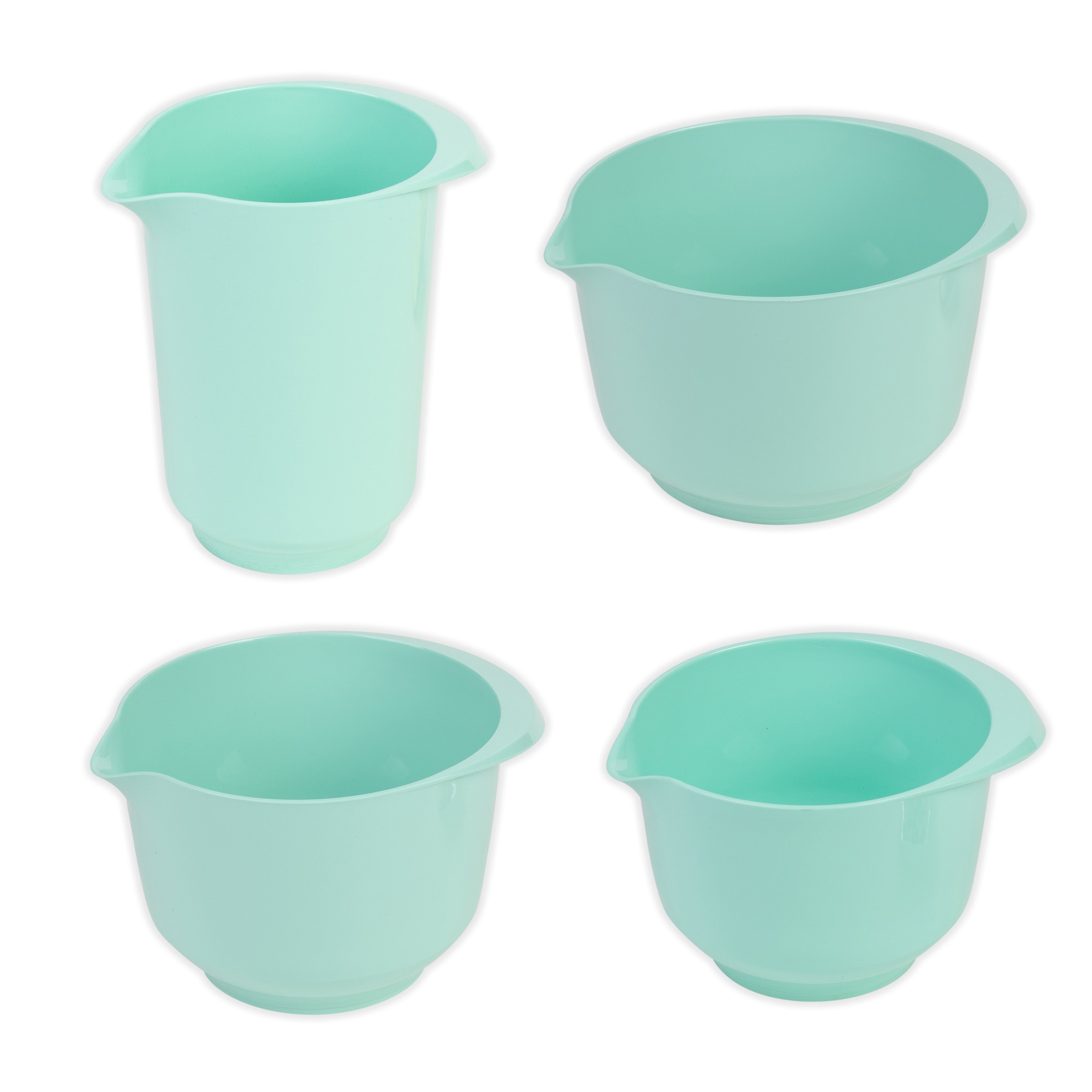SET mint: Rühr- und Servierbecher (1,0l + 1,5l + 2,0l + 4,0l)
