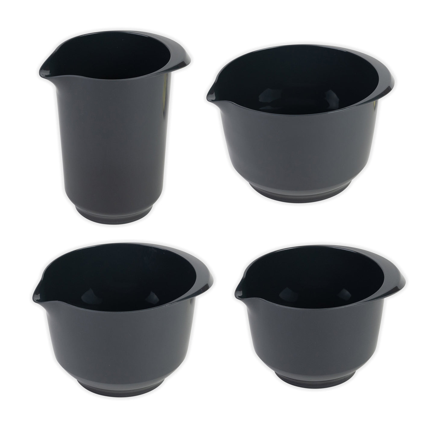 SET cool grey: Rühr- und Servierbecher (1,0l + 1,5l + 2,0l + 4,0l)