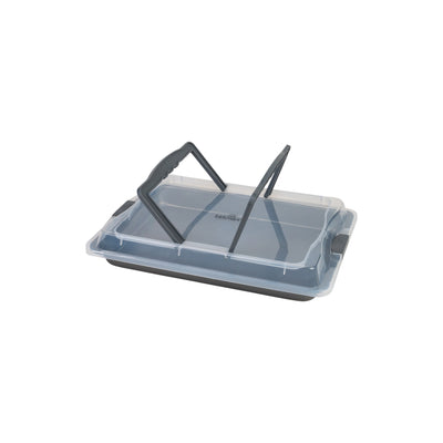 Backblech mit Transporthaube (41,8x28,5x4cm)