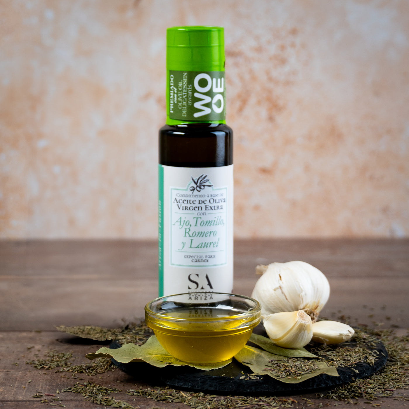 Olivenöl Extra Virgin mit Thymian, Rosmarin, Knoblauch und Lorbeerblatt 100 ml