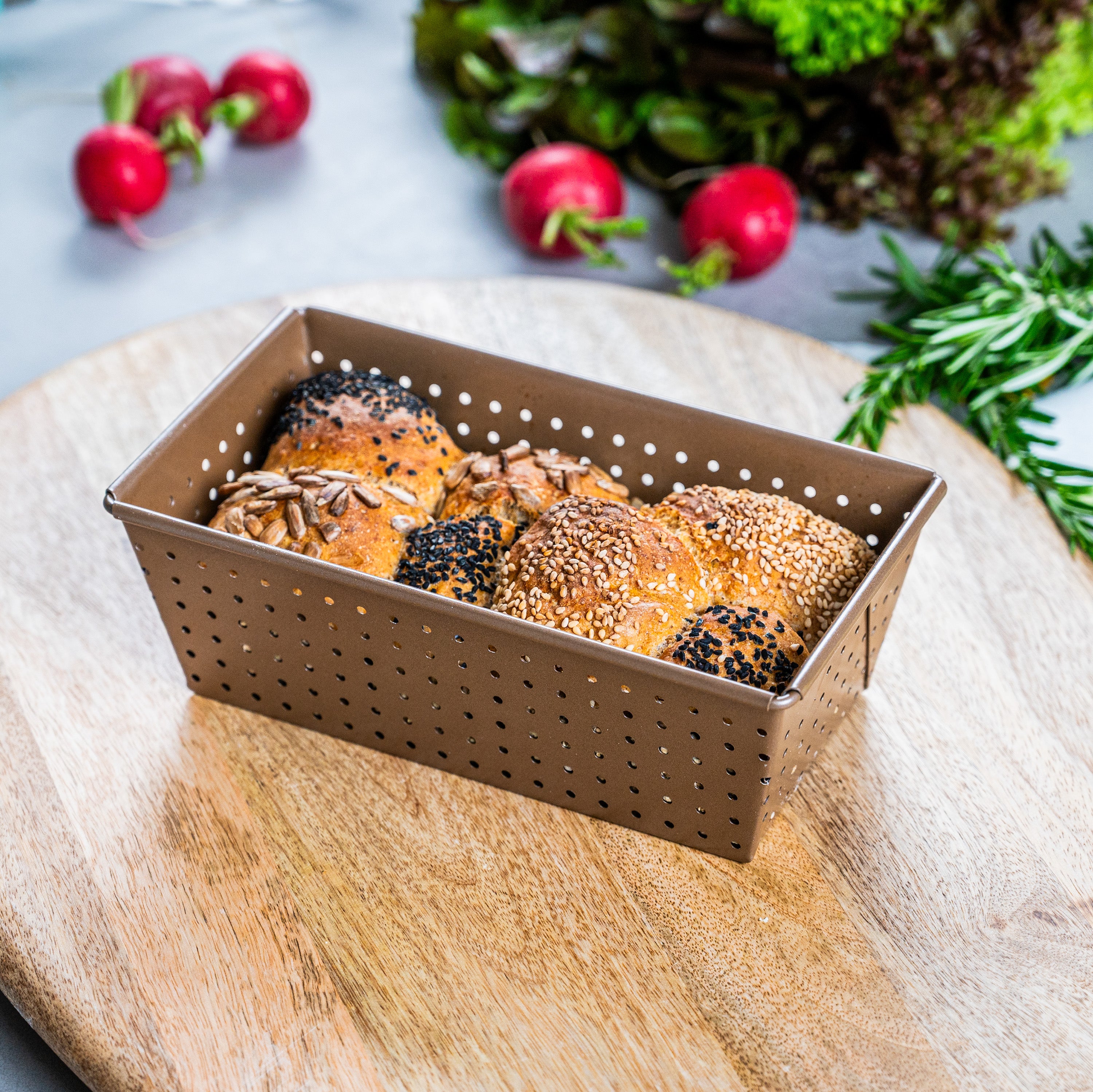 Brotbackform 20cm x 11cm x 7,5cm mit Perforierung