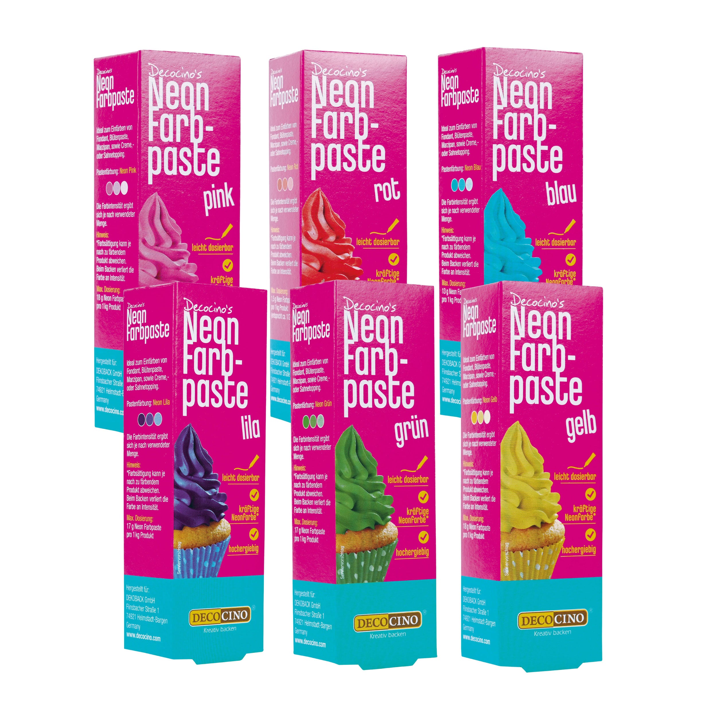 Neon Farbpasten Set (6x 25g)