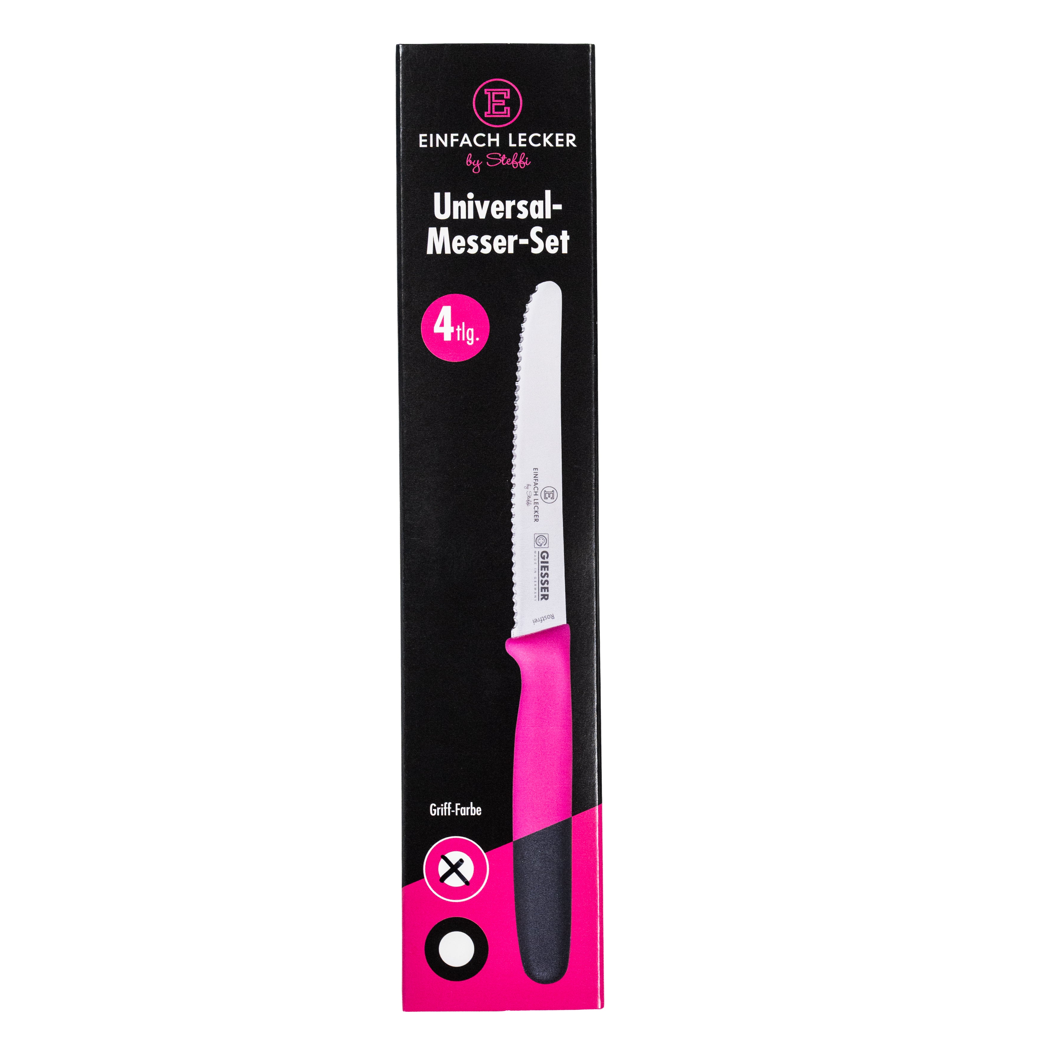 Einfach Lecker by Steffi Universal-Messer-Set 4tlg. pink