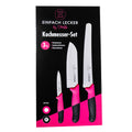 Einfach Lecker by Steffi PrimeLine Kochmesser Set 3tlg. schwarz